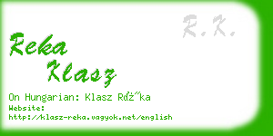 reka klasz business card